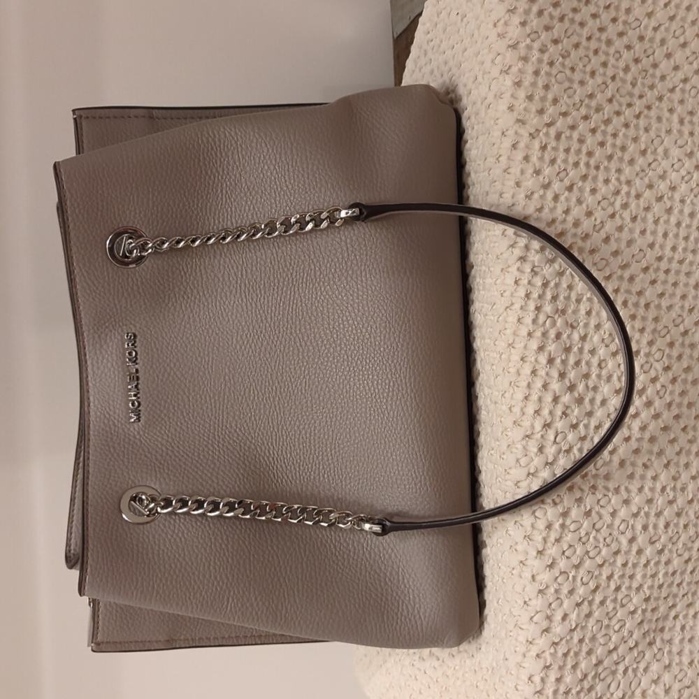 Michael Kors Gray Pebbled Leather Bag
